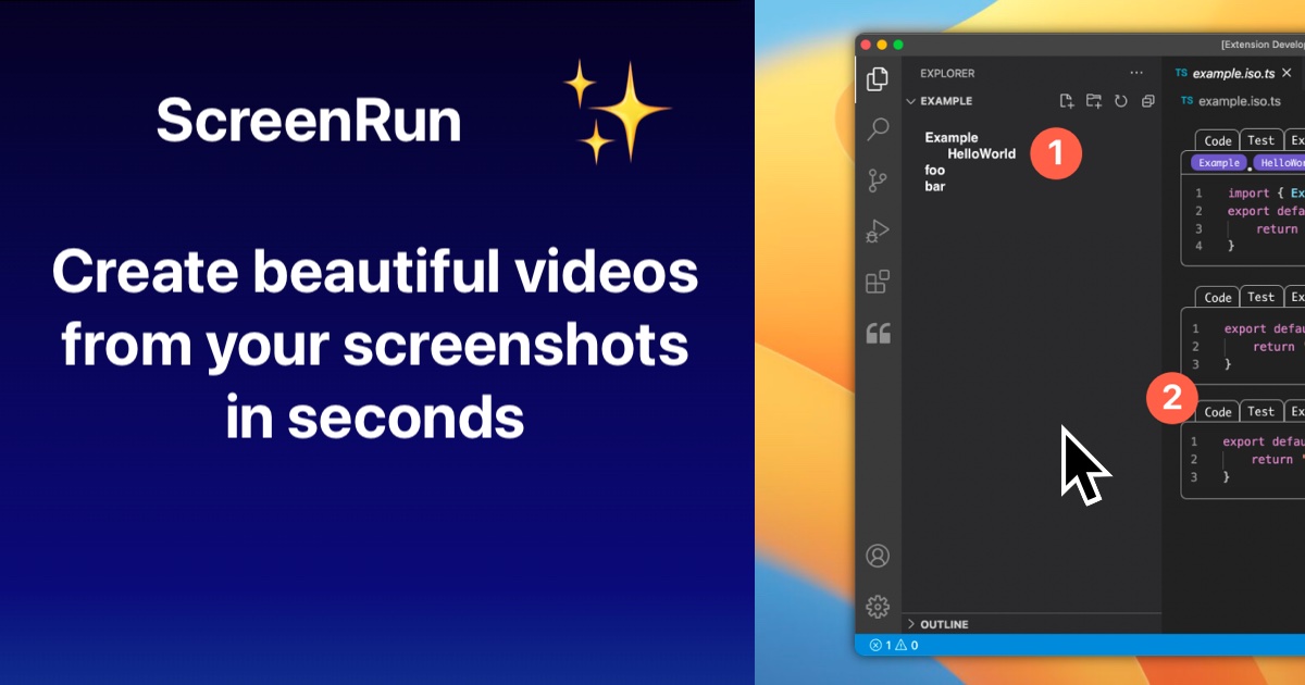 How To use ScreenRun To Create Beautiful Videos From A Screenshot Or Screen Recording